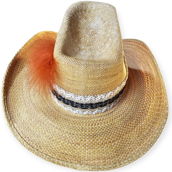 🤠✨ Vintage 70’s Stetson Cowboy Hat – Western Straw | Size 7 1/4 - Picture 6 of 11